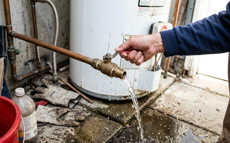 Testing a pressure temperature relief valve on a hot water tank