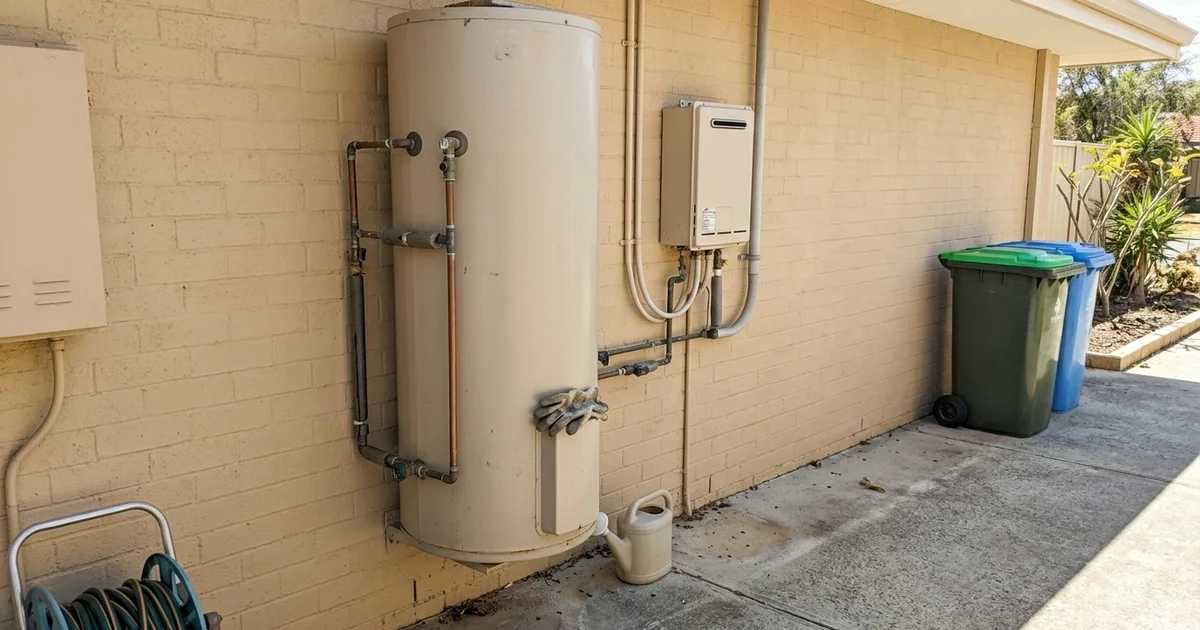 A storage tank and a compact continuous flow unit side by side