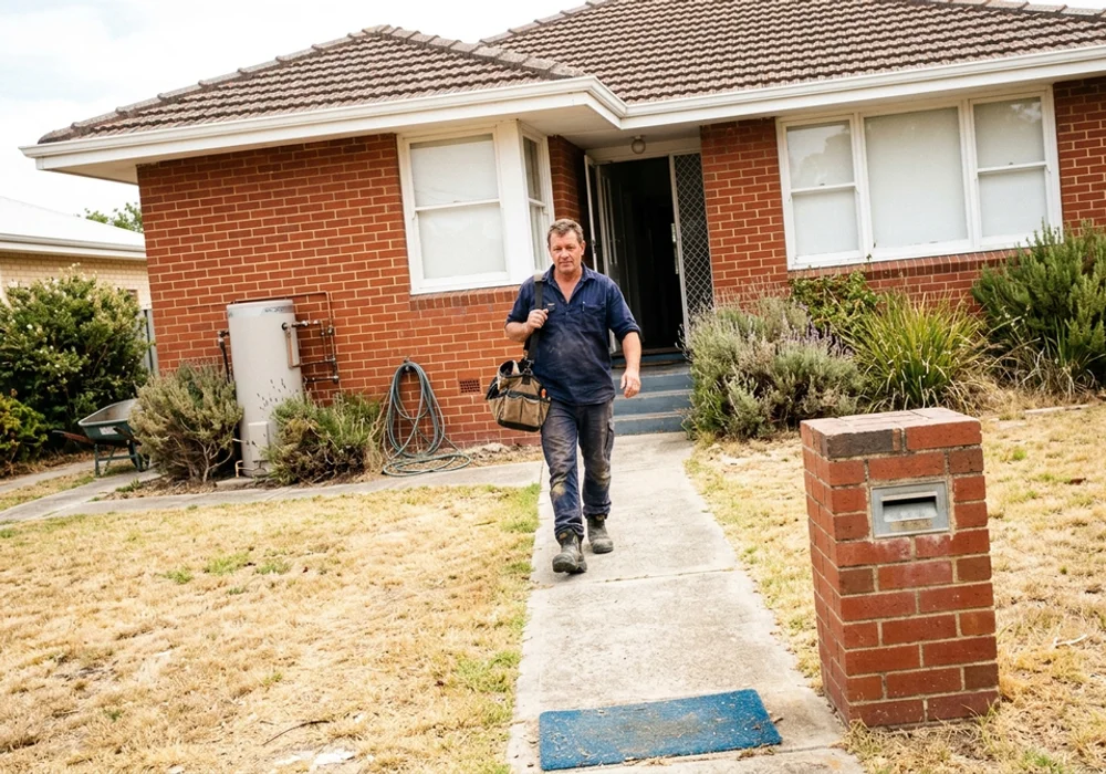 Plumber attending a home in Victoria Park